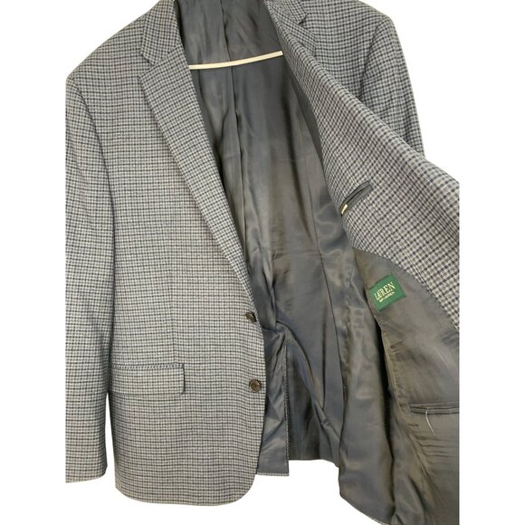 Lauren Ralph Lauren Mens Checkered Blazer Size 46R Polyester Blend Two-Button Si - Picture 3 of 7